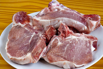 raw pork chops