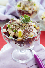 unusual salad with apples and beets