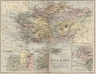 Fototapeta premium Asia Minor vintage map