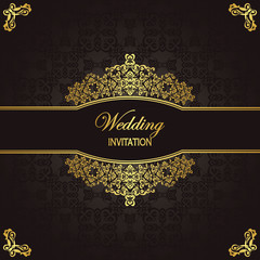 Vintage seamless wallpaper. Can be used as wedding invitation