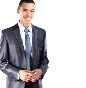 African American business man with folded arms