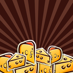 background with cheese