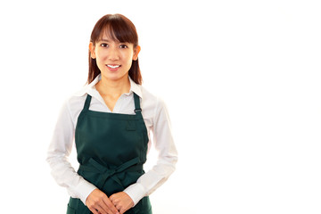 笑顔のウェイトレス