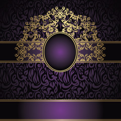 Vintage seamless background with a frame in retro style
