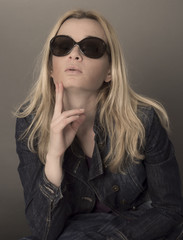 woman with glasses