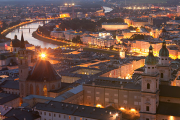 Salzburg at night