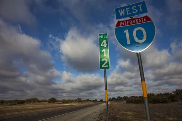 Gordijnen Interstate 10 West in Texas © Siegfried Schnepf