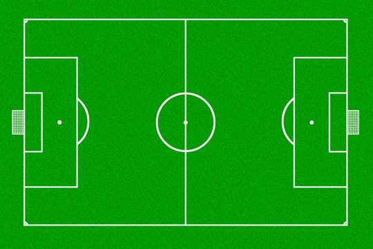 Fussball Spielfeld mit Tornetzen, Rasenstruktur