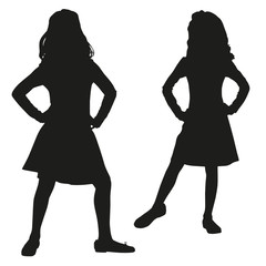 Silhouettes of kids