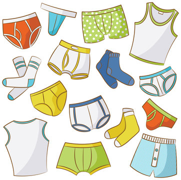Male Underwear Icon Set