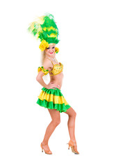 beautiful carnival dancer woman posing