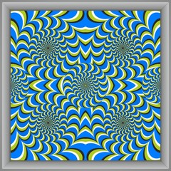 Optical illusion circle squares canvas [cx]