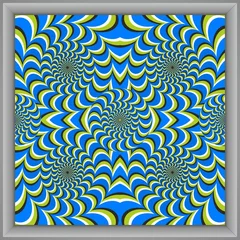 Crédence de cuisine en verre imprimé Psychédélique Toile de carrés de cercle d& 39 illusion d& 39 optique [cx]