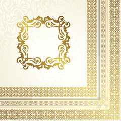 Vintage seamless background with frame