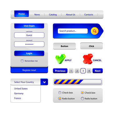 Hi-End Web Interface Design Elements