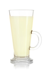 Glass of milk isolated on white