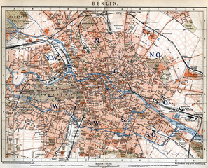 Fototapeta premium Berlin vintage map