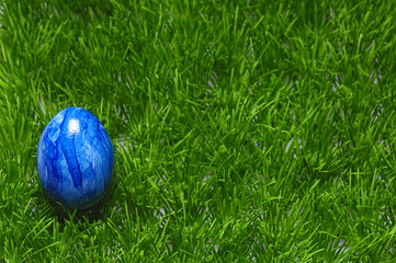 Osterei auf Wiese