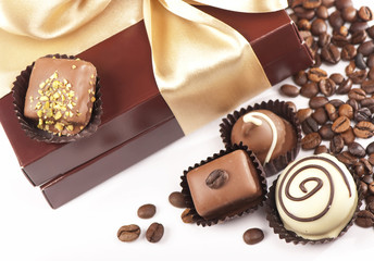 chocolates candies in a box