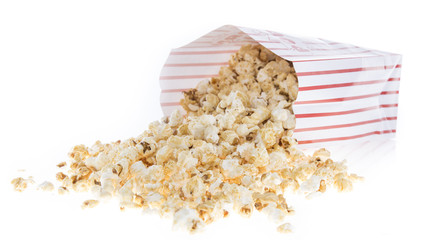 Popcorn bag isolated on white