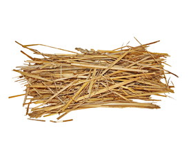 pile straw isolated on white background, (with clipping path)