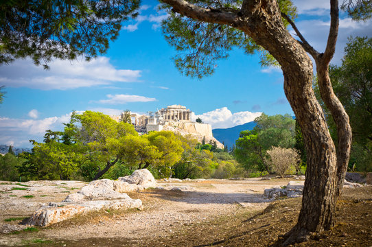 Beautiful view of ancient Acropolis, Athens, Greece