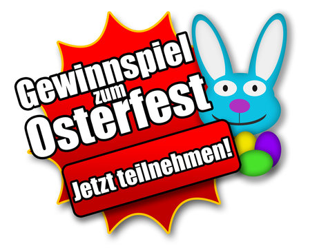 Siegel "Gewinnspiel zum Osterfest - Jetzt teilnehmen!"