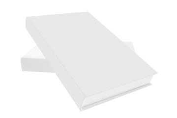 two blank white book