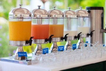 Juice at buffet restaurant