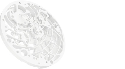 mechanical watch open