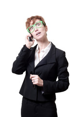 business woman calling on phone