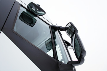 The image of a truck mirror