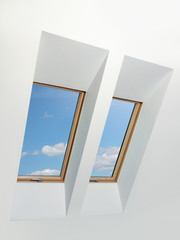 Two attic windows