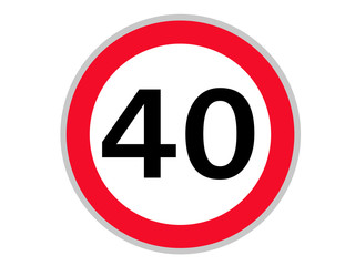 Verkehrszeichen 40 km/h