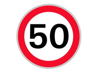 Verkehrszeichen 50 km/h