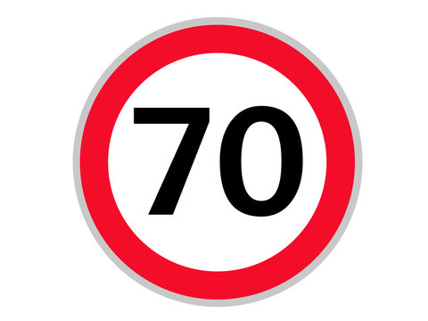 Verkehrszeichen 70 km/h