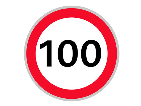 Verkehrszeichen 100 km/h