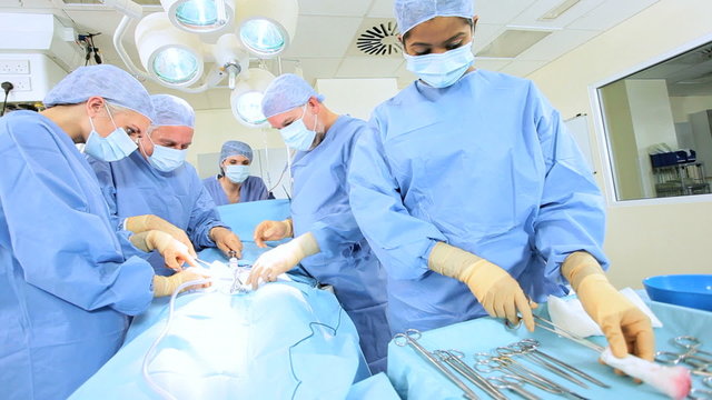 Doctors in Hospital Operating Room 