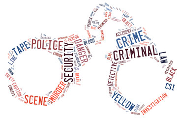 CRIME info-text graphics arrangement concept