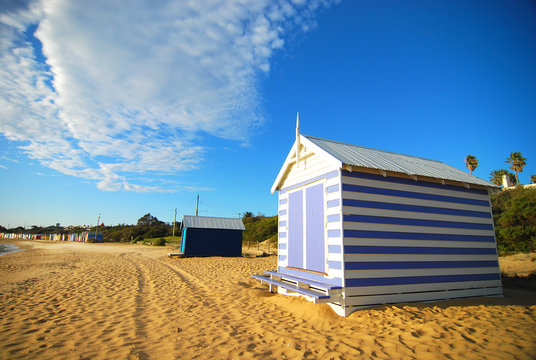 Colorful Beach Hut At Brighton Beach Near Melbourne, Australia