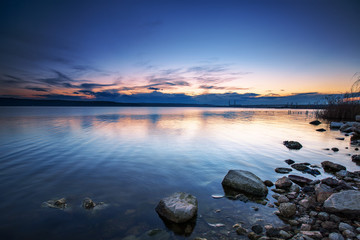 Naklejka premium Sunset Over the lake