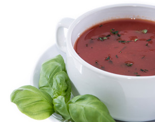 Tomato Soup isolated on white