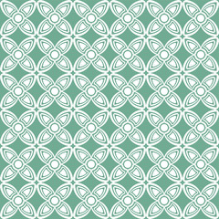 Decorative blue and white seamless pattern