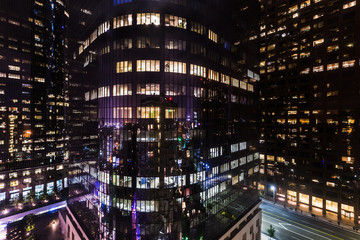 Fototapeta na wymiar Corporate Budynki at Night