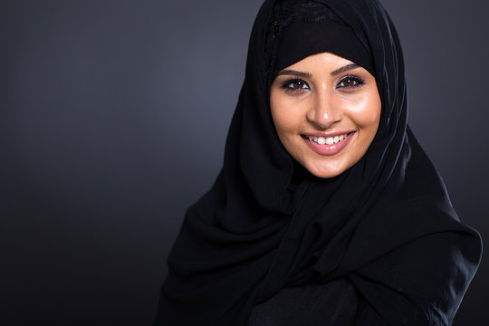 smiling Arabic woman