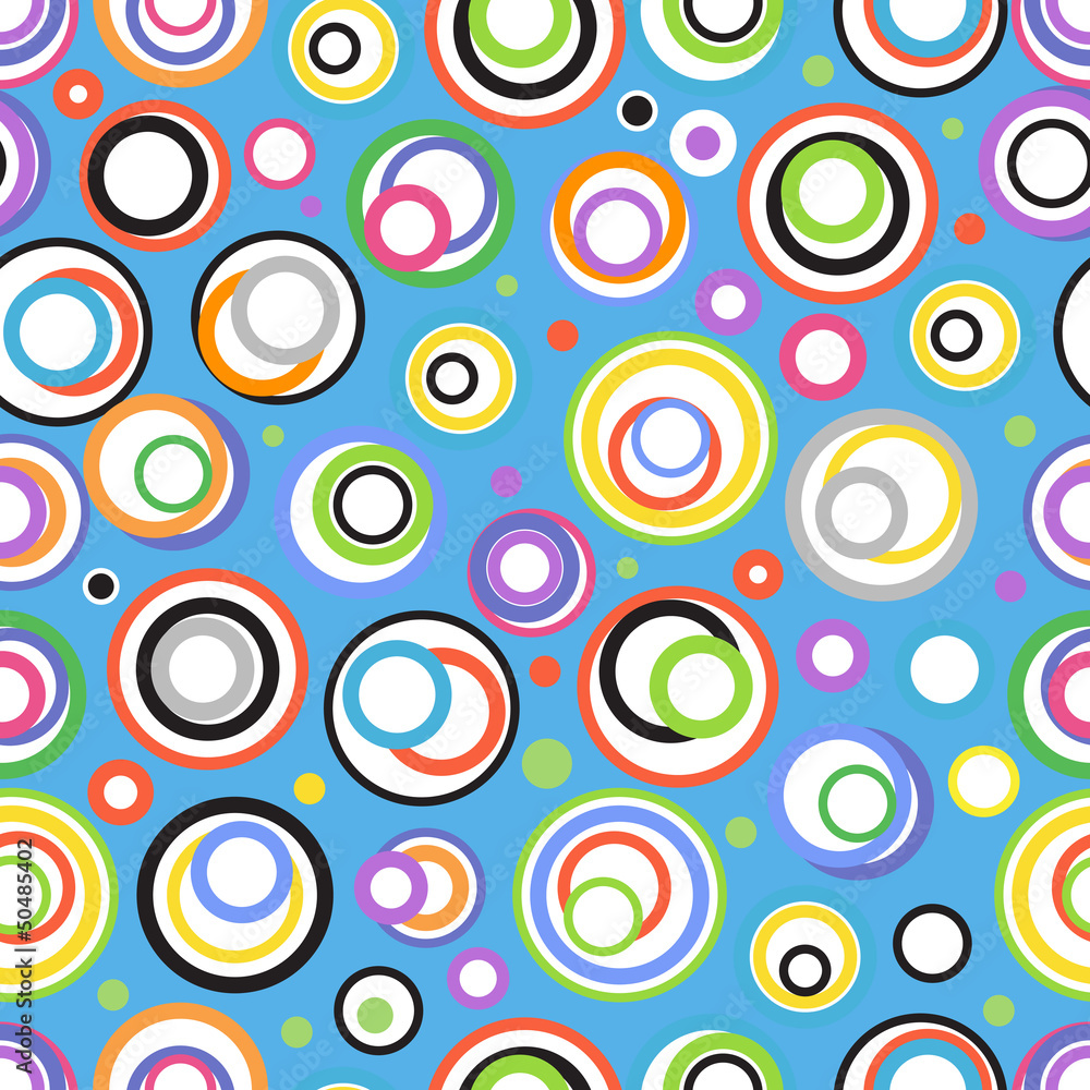 Poster abstract seamless background of color circles