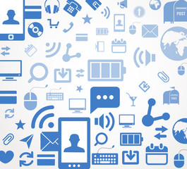 Social media icons abstract background