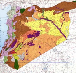 Syria vintage map