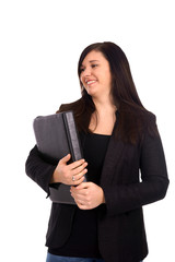 Business woman with a folder