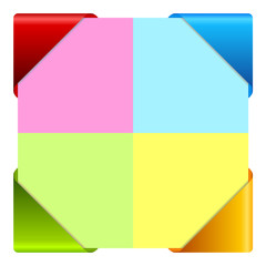 Vector multicolor information card